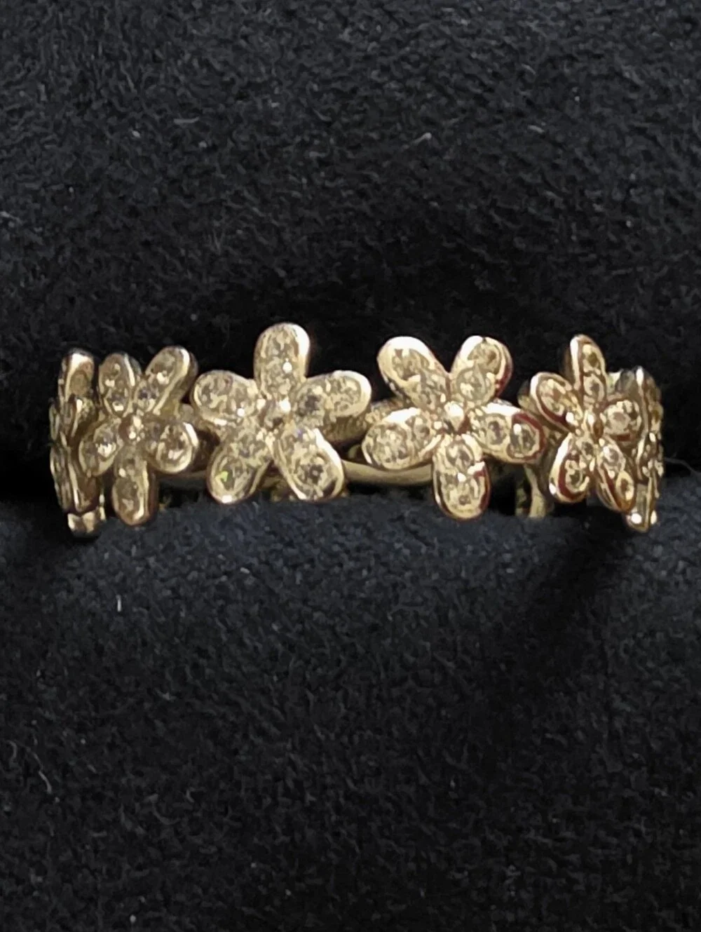 925 Silver Pandora CZ Ring (Vintage)